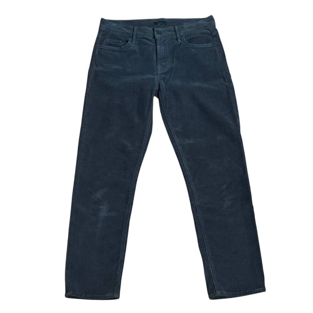 Mother The Dropoff Hopscotch Cords Corduroy Pants Size 25 Blue Grey Indigo